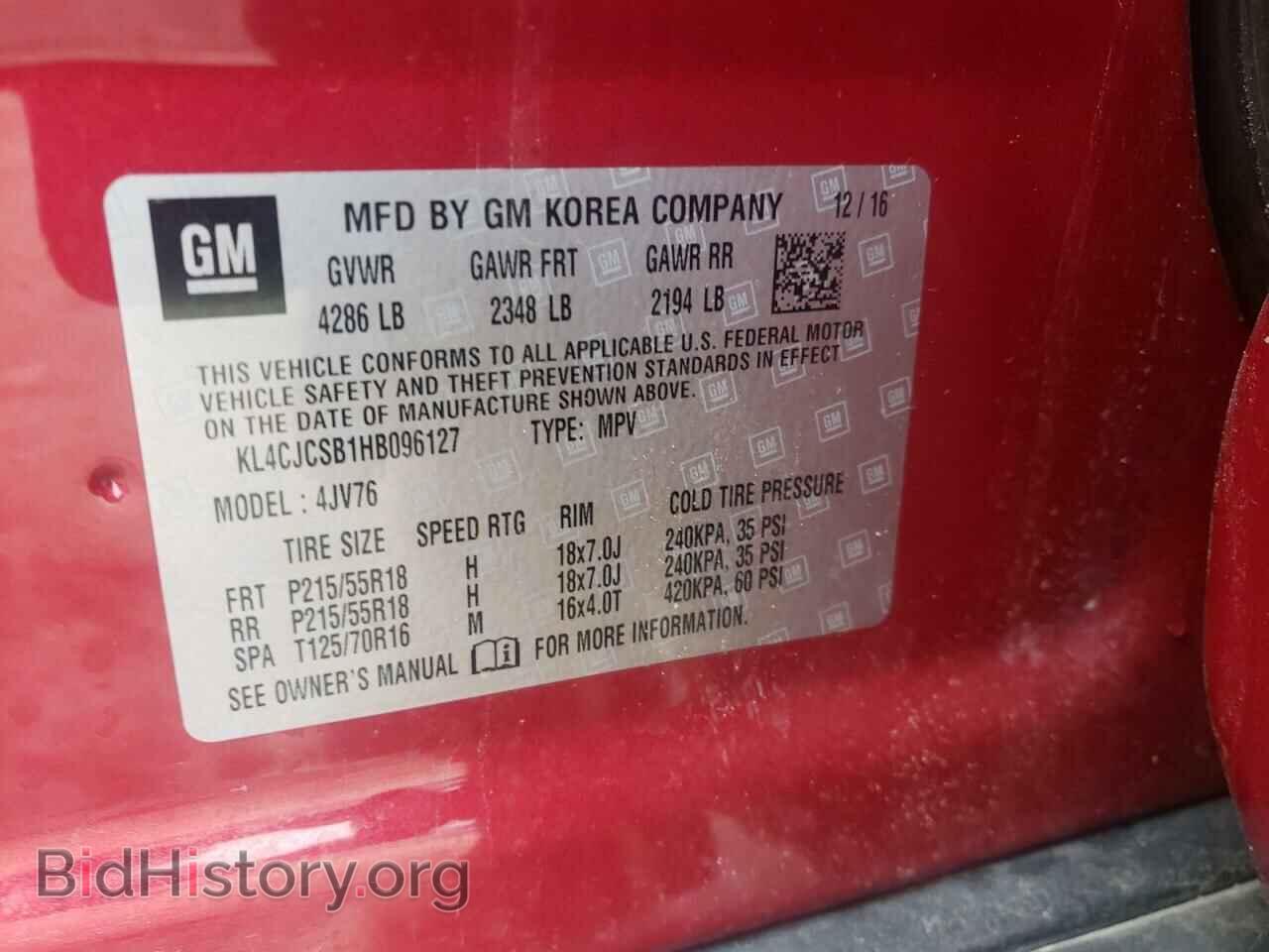 2017 BUICK ENCORE - VIN: KL4CJCSB1HB096127 - Photo 10