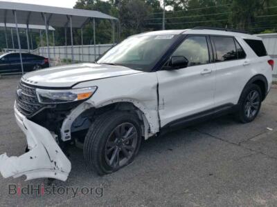 2022 Ford EXPLORER XLT, белый — VIN 1FMSK8DH3NGC37464, Copart