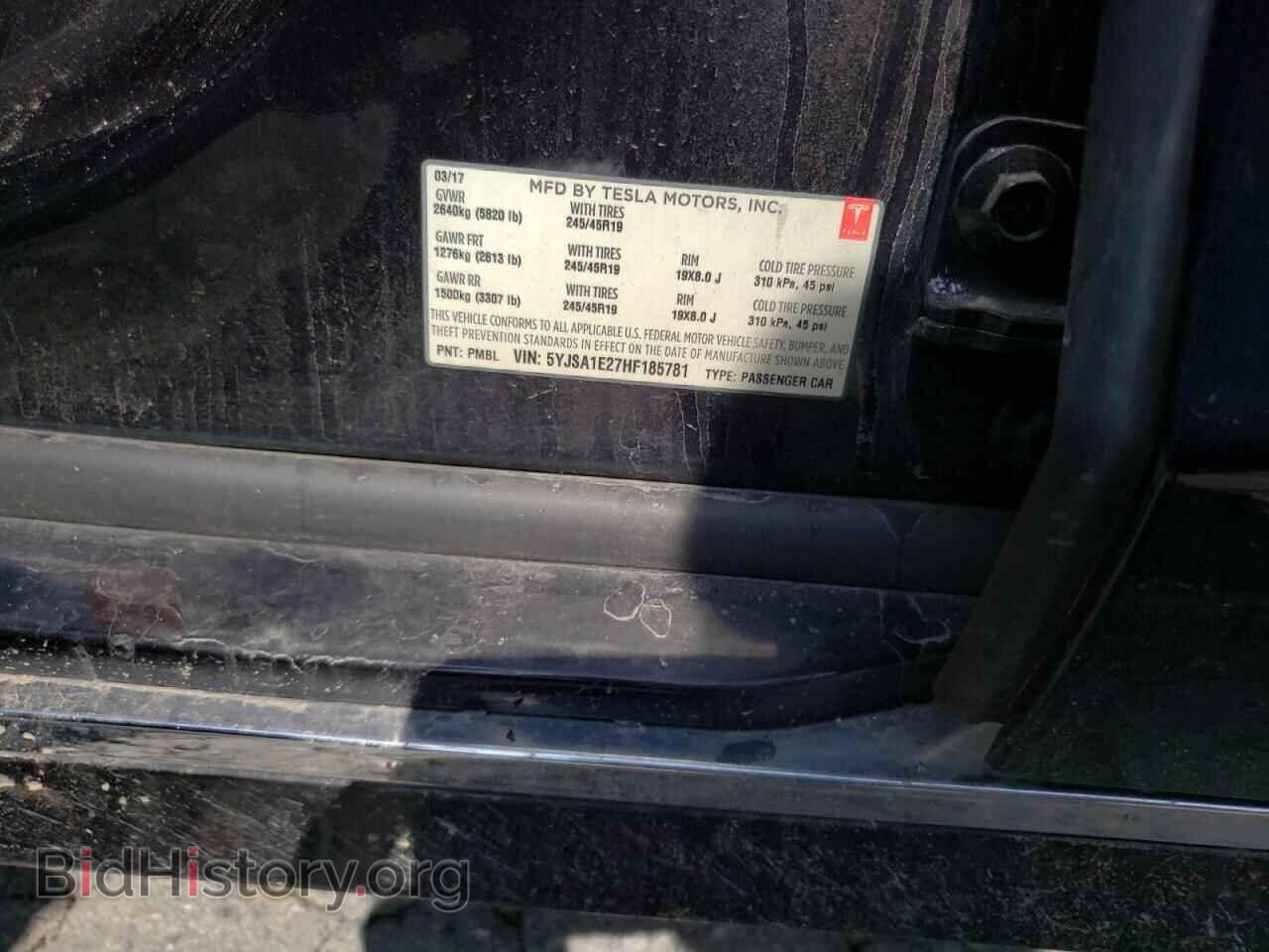 2017 TESLA MODEL S - VIN: 5YJSA1E27HF185781 - Photo 12