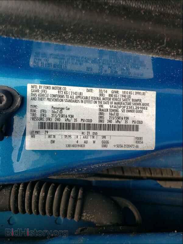 2014 FORD FOCUS - VIN: 1FADP3F23EL291662 - Фото 10
