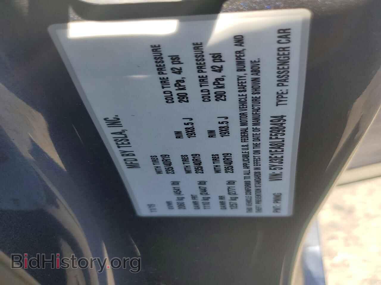 2020 TESLA MODEL 3 - VIN: 5YJ3E1EA8LF598494 - Photo 12