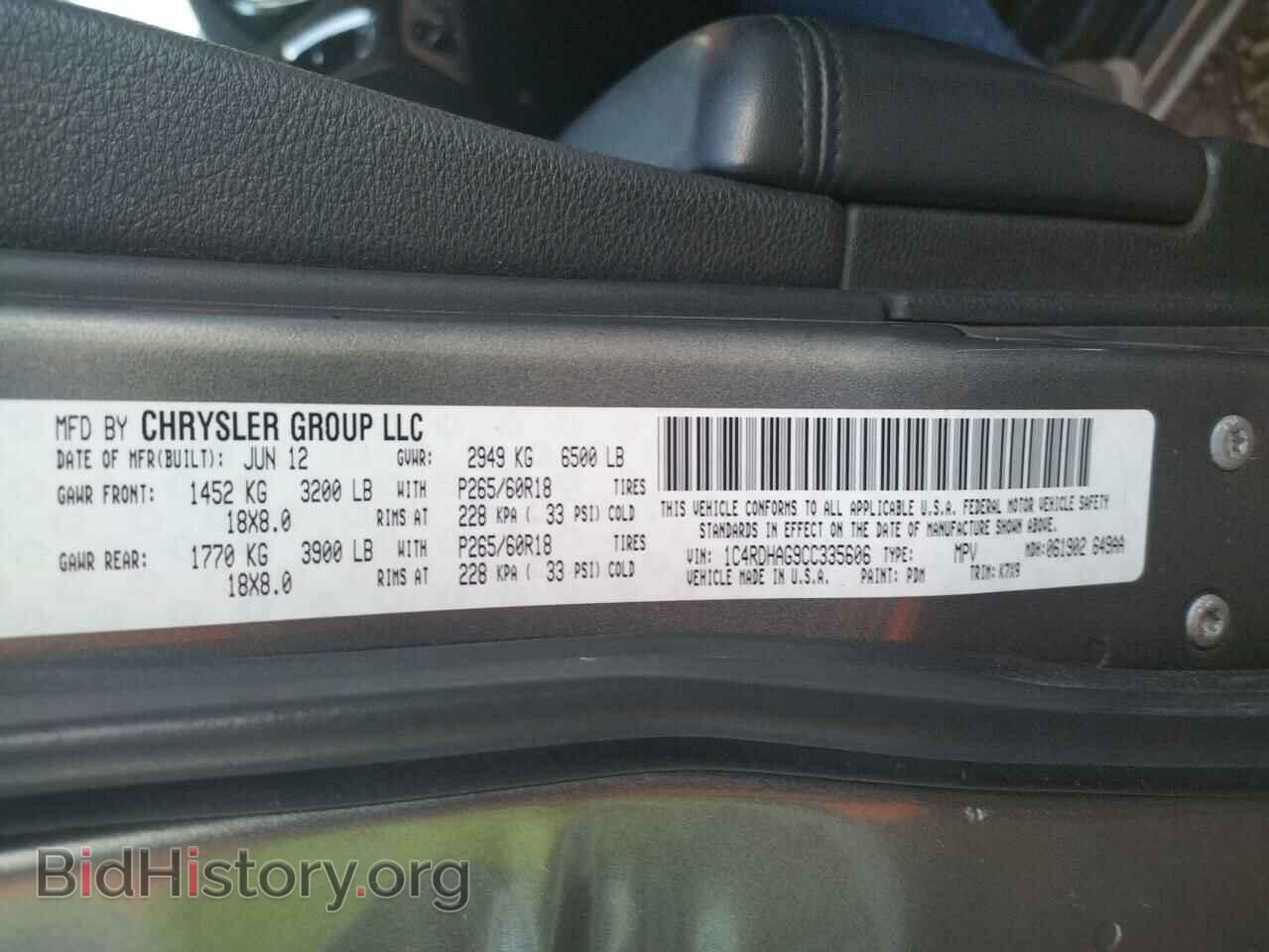 2012 DODGE DURANGO - VIN: 1C4RDHAG9CC335606 - Фото 10