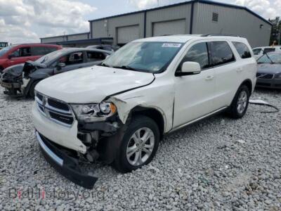 2012 Dodge DURANGO Crew, белый — VIN 1C4RDJDGXCC182947, Copart