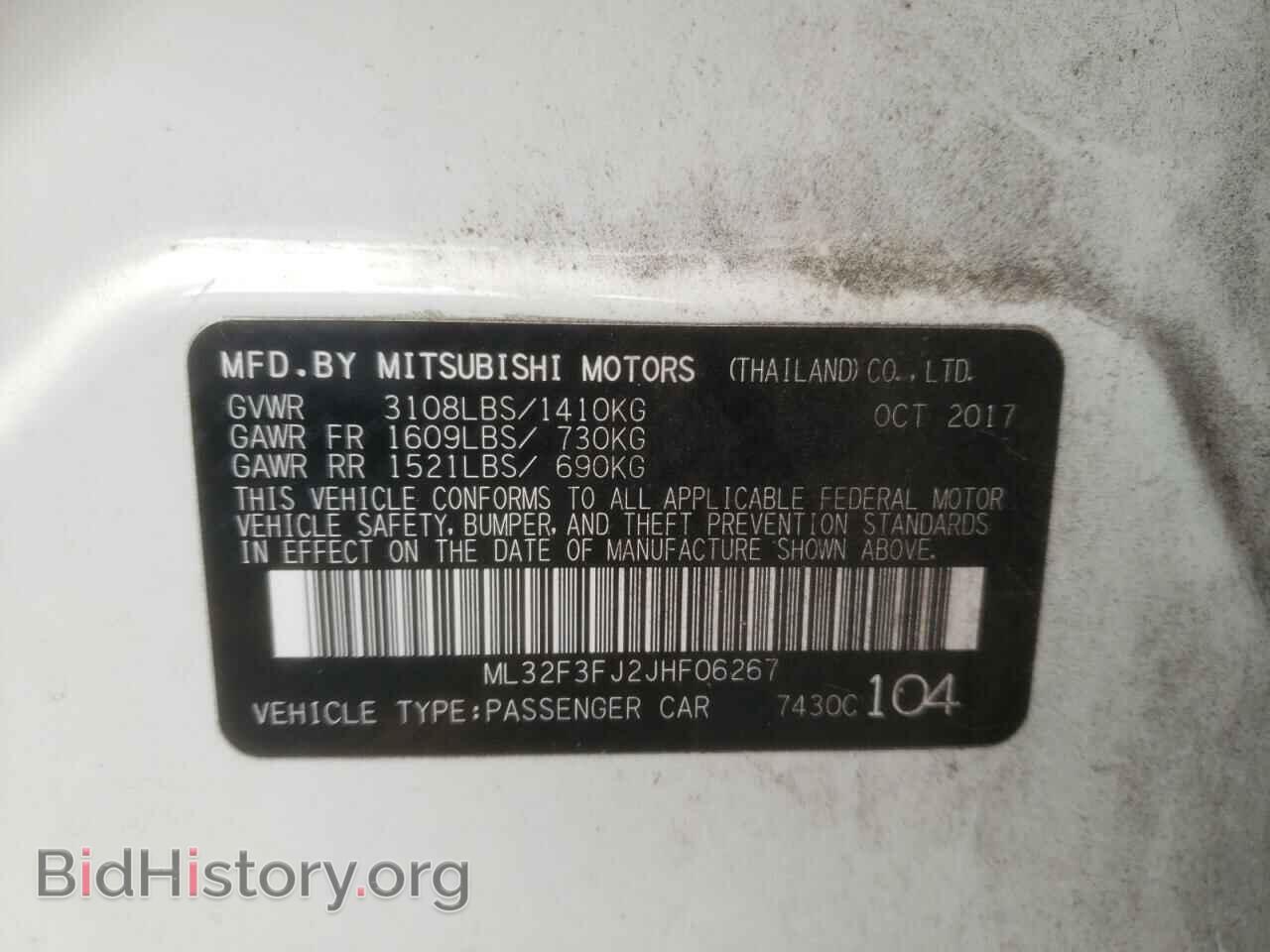 2018 MITSUBISHI MIRAGE - VIN: ML32F3FJ2JHF06267 - Фото 10
