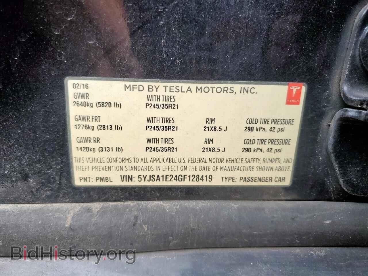 2016 TESLA MODEL S - VIN: 5YJSA1E24GF128419 - Photo 12