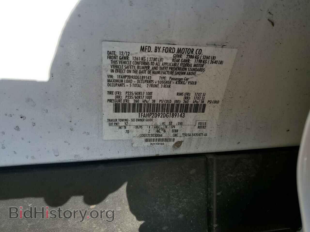 2013 FORD TAURUS - VIN: 1FAHP2D92DG189143 - Photo 10