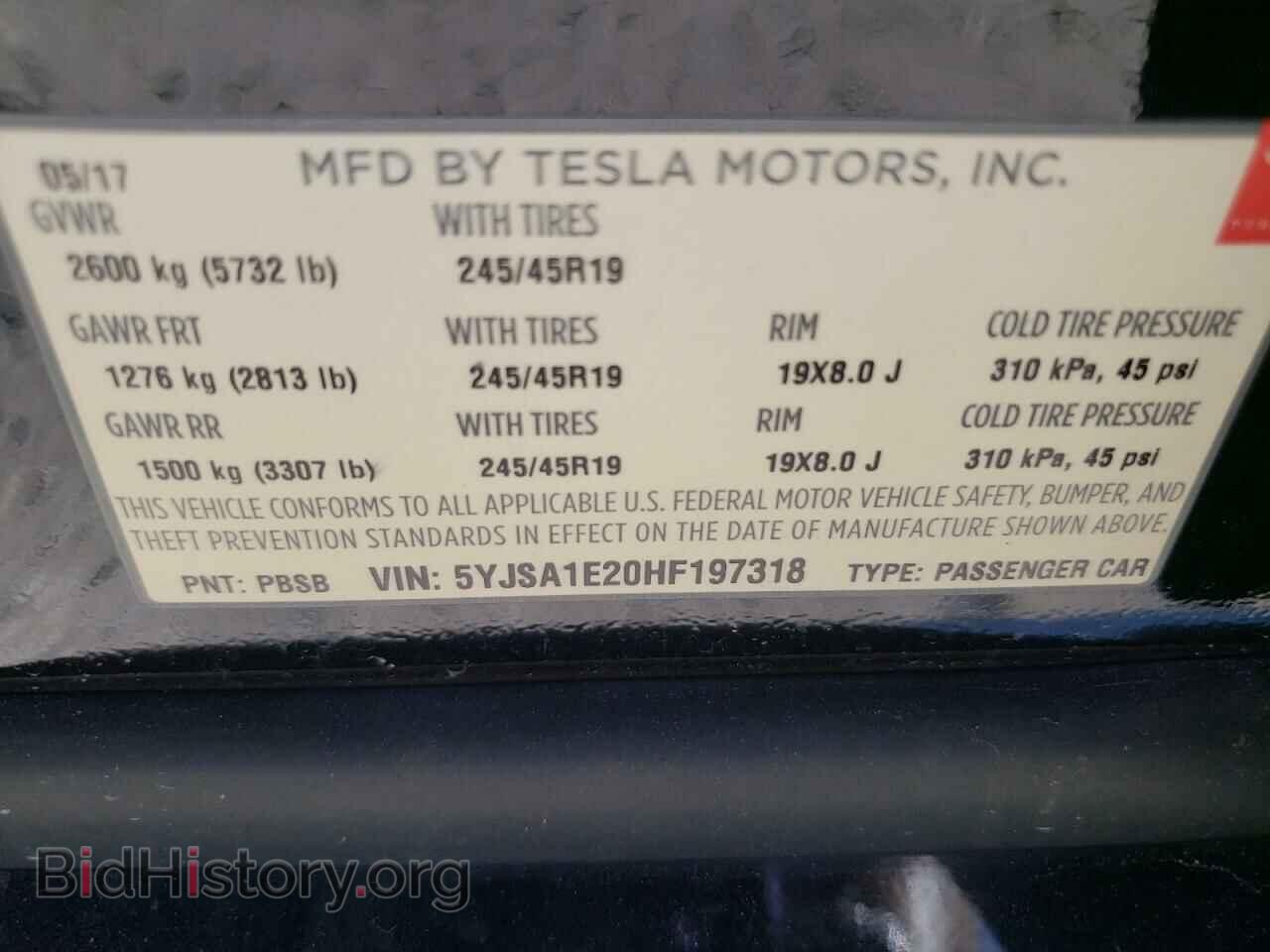 2017 TESLA MODEL S - VIN: 5YJSA1E20HF197318 - Photo 13