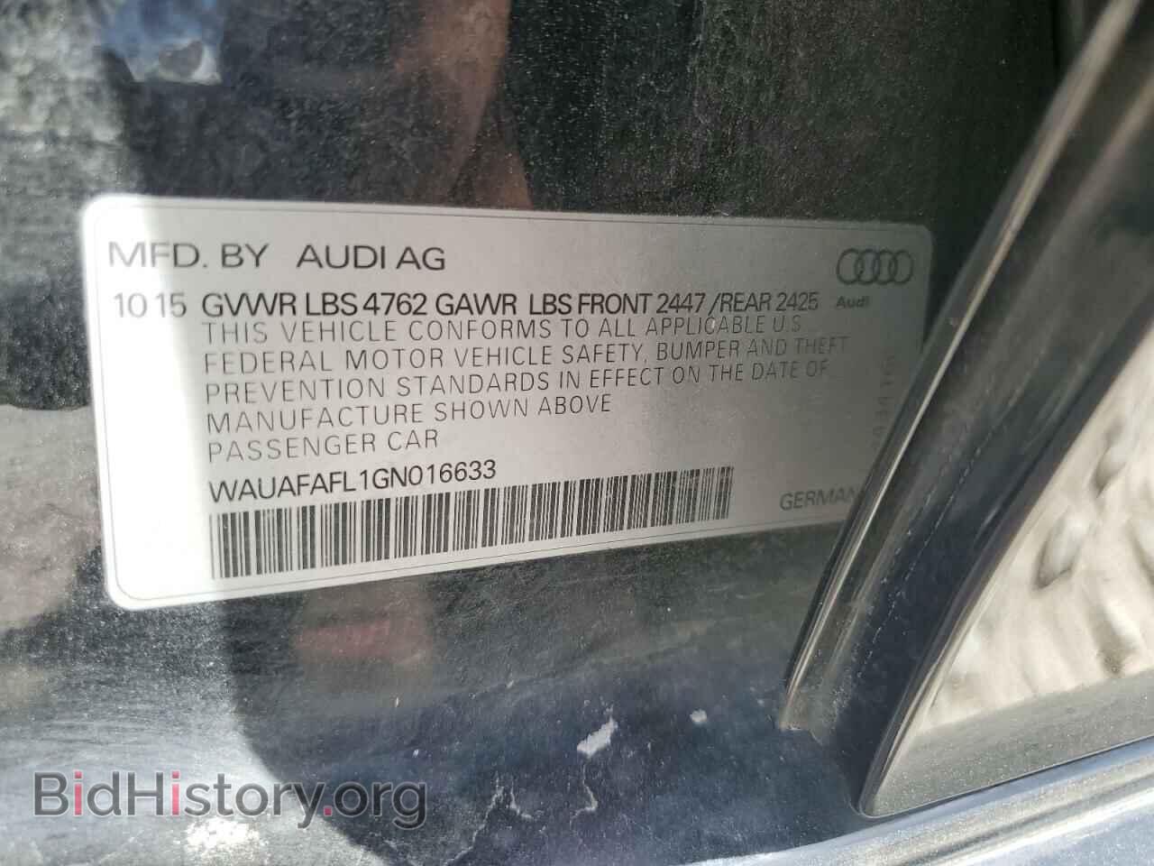 2016 AUDI A4 - VIN: WAUAFAFL1GN016633 - Фото 12
