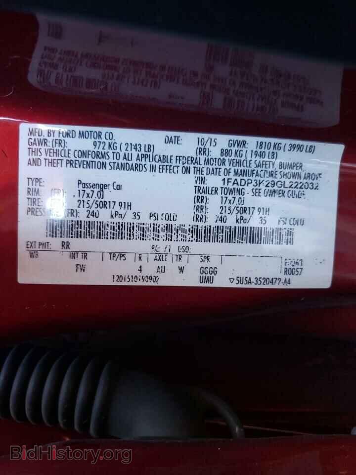 2016 FORD FOCUS - VIN: 1FADP3K29GL222032 - Фото 10