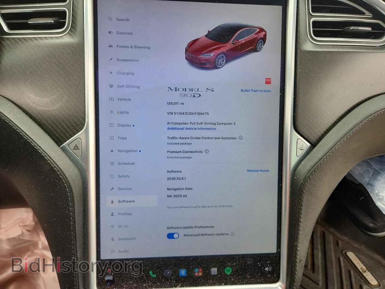 2017 TESLA MODEL S - VIN: 5YJSA1E26HF189479 - Фото 9
