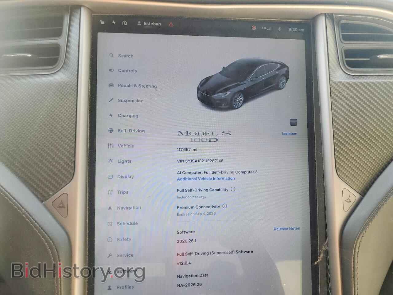 2018 TESLA MODEL S - VIN: 5YJSA1E21JF287146 - Photo 9