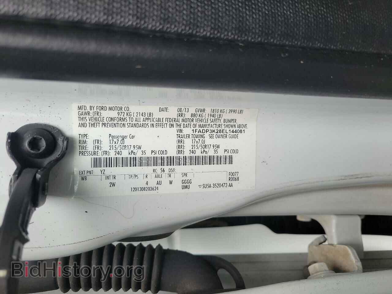 2014 FORD FOCUS - VIN: 1FADP3K28EL144081 - Фото 10