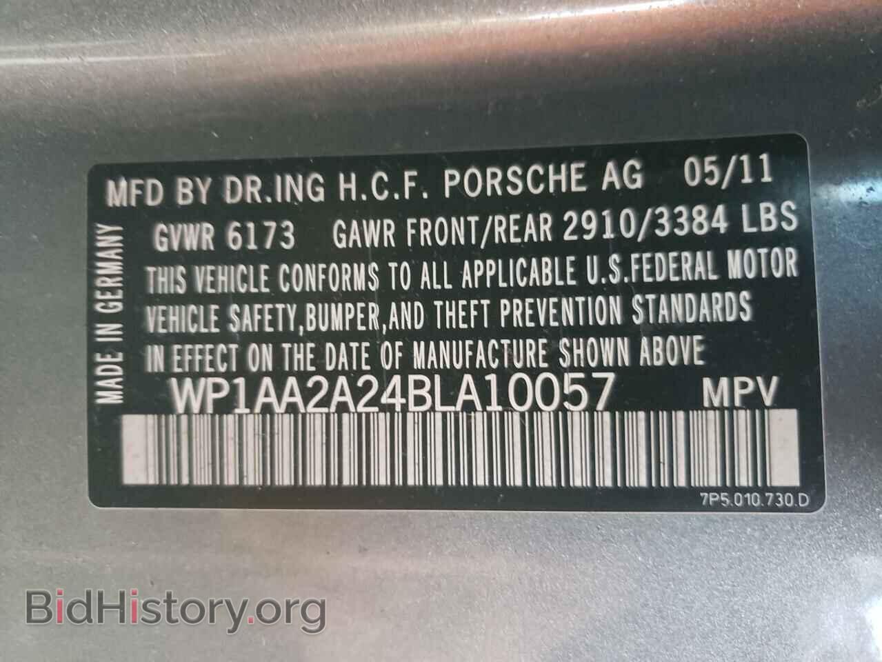 2011 PORSCHE CAYENNE - VIN: WP1AA2A24BLA10057 - Photo 10