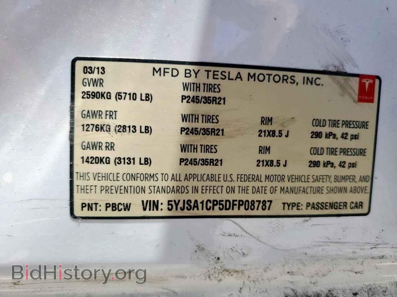 2013 TESLA MODEL S - VIN: 5YJSA1CP5DFP08787 - Photo 13