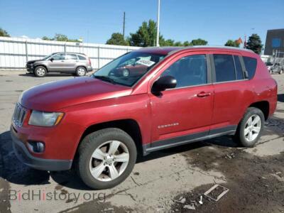 2014 Jeep COMPASS Sport, бордовый — VIN 1C4NJDBB6ED727362, Copart