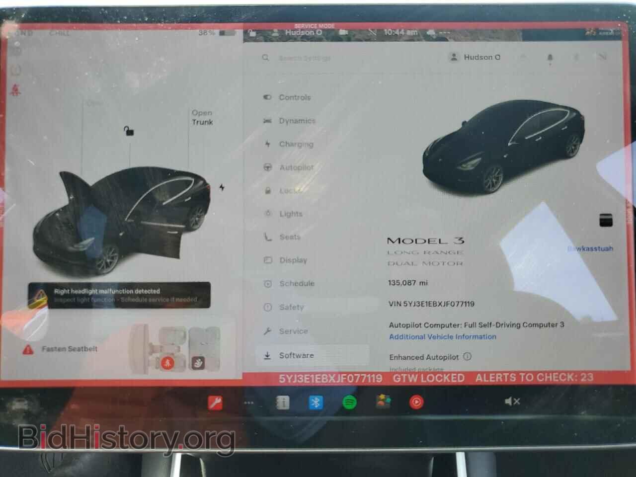 2018 TESLA MODEL 3 - VIN: 5YJ3E1EBXJF077119 - Photo 9
