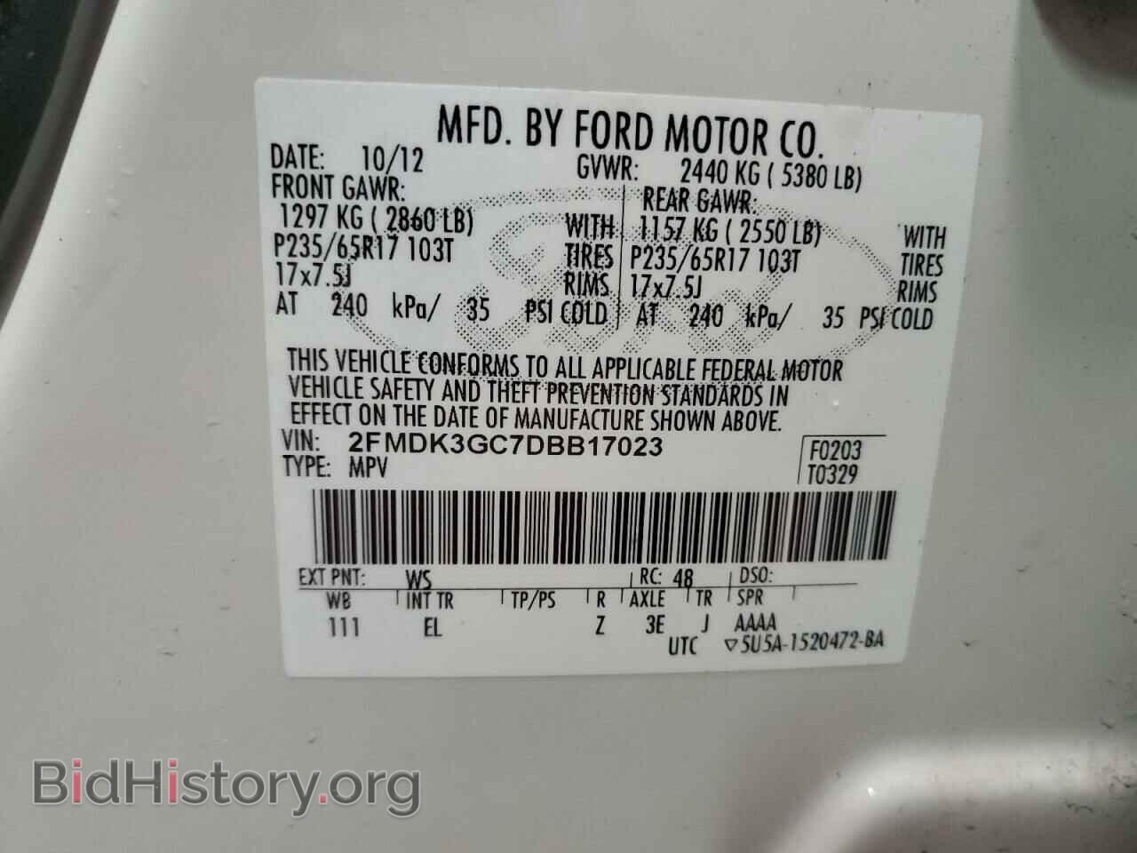 2013 FORD EDGE - VIN: 2FMDK3GC7DBB17023 - Photo 10