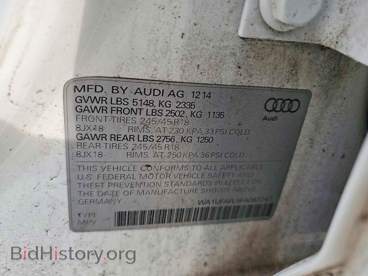 2015 AUDI A4 - VIN: WA1UFAFL9FA083741 - Фото 12