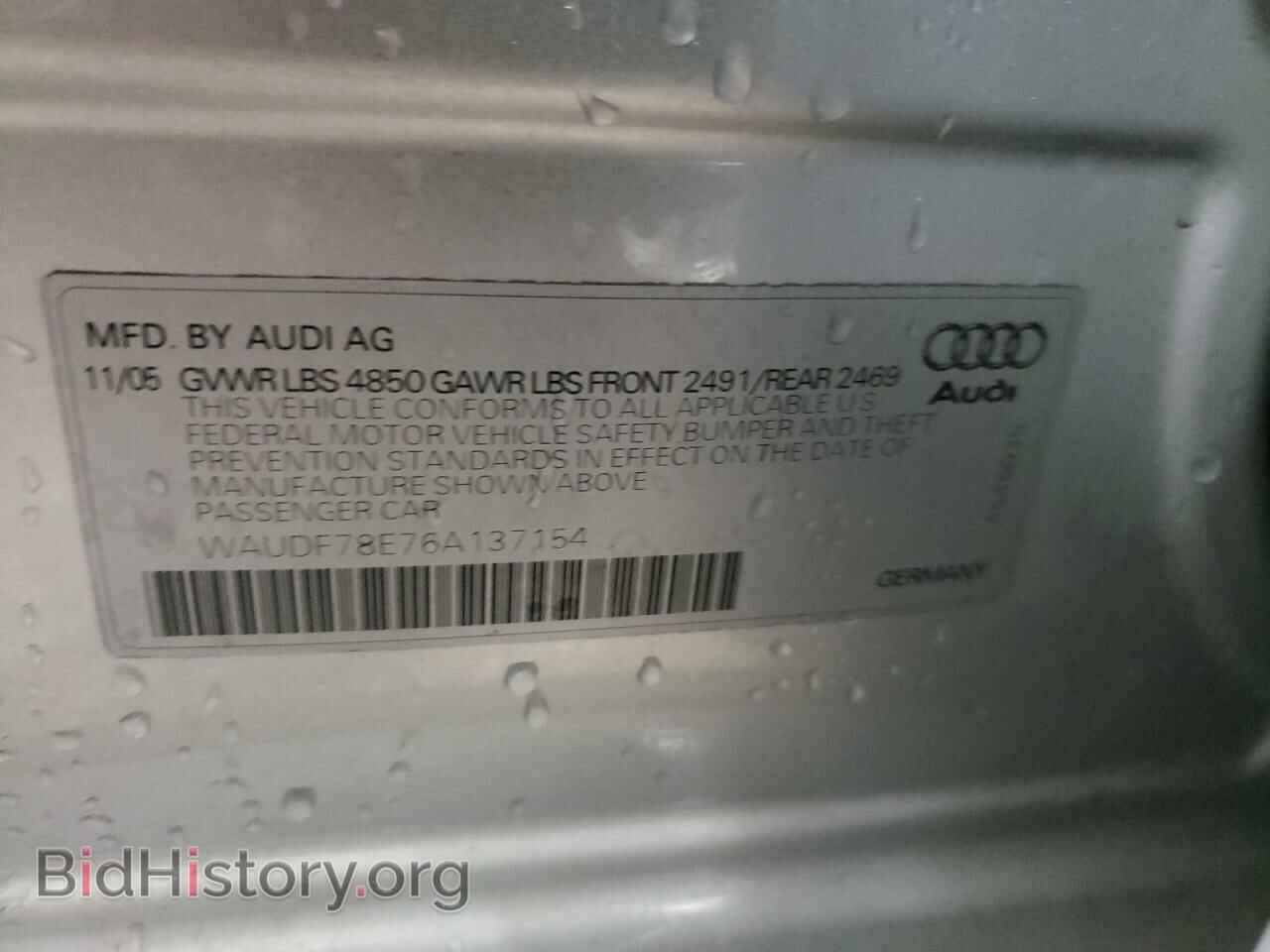 2006 AUDI A4 - VIN: WAUDF78E76A137154 - Photo 10