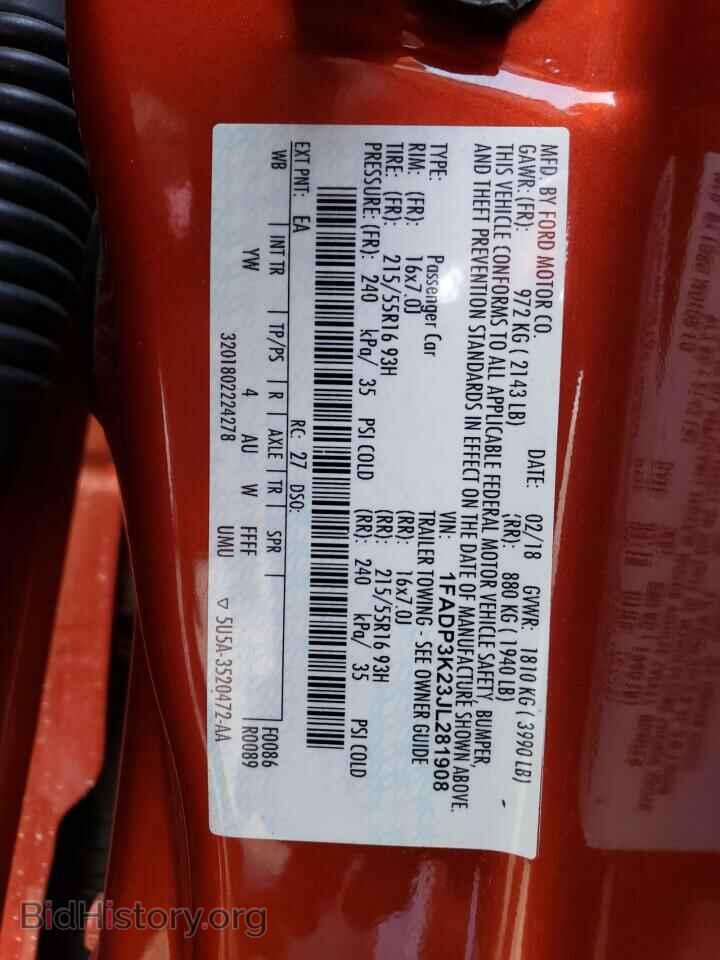 2018 FORD FOCUS - VIN: 1FADP3K23JL281908 - Photo 13