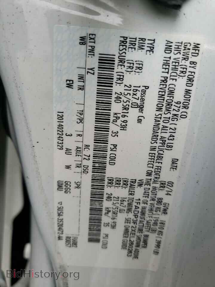 2014 FORD FOCUS - VIN: 1FADP3F2XEL260263 - Фото 10