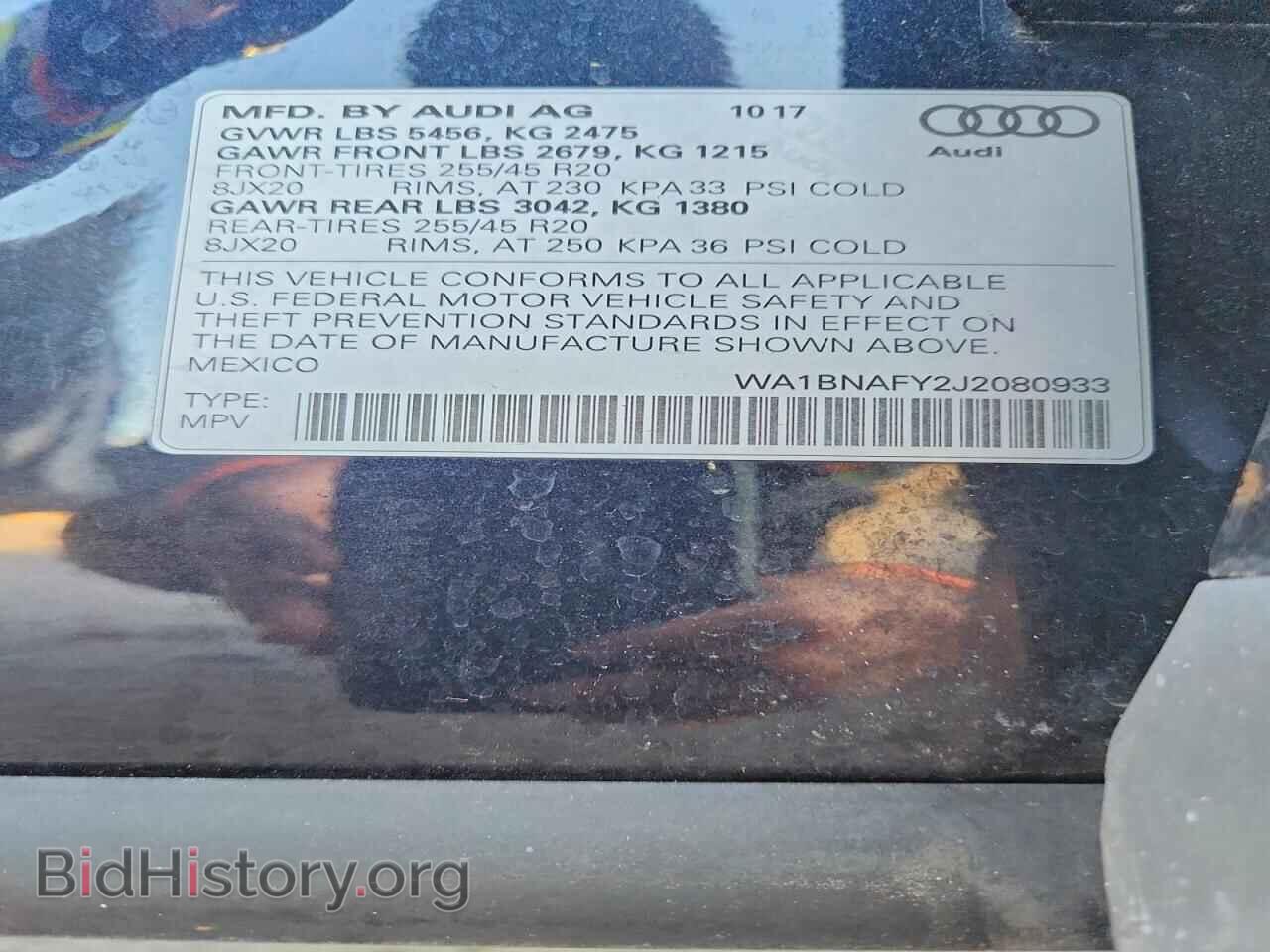2018 AUDI Q5 - VIN: WA1BNAFY2J2080933 - Photo 13