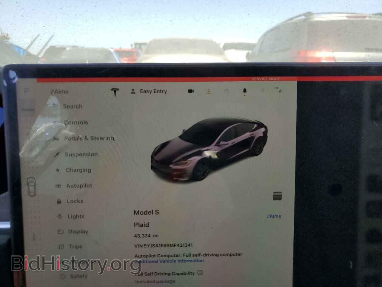 2021 TESLA MODEL S - VIN: 5YJSA1E69MF431341 - Фото 9