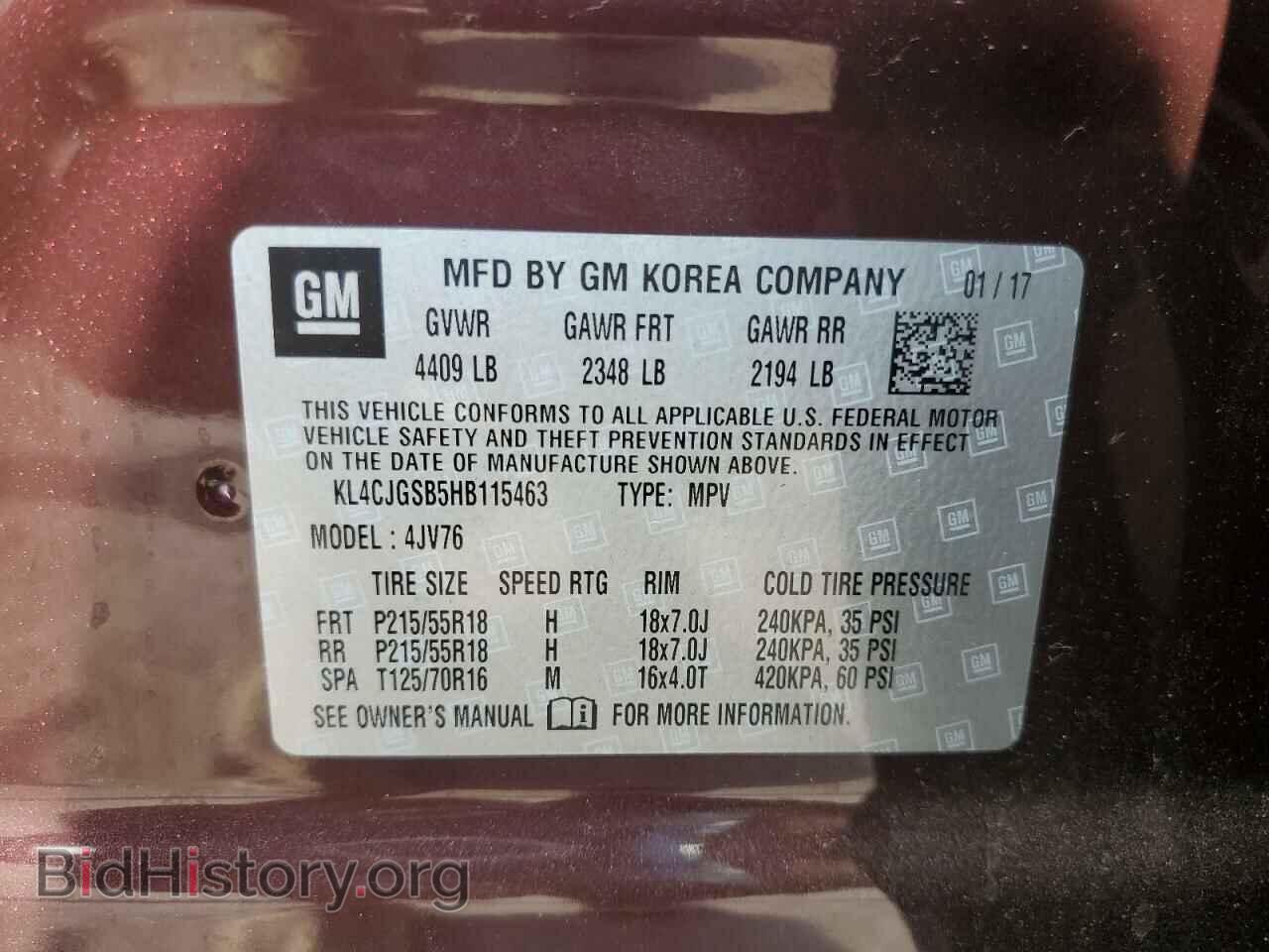 2017 BUICK ENCORE - VIN: KL4CJGSB5HB115463 - Фото 13