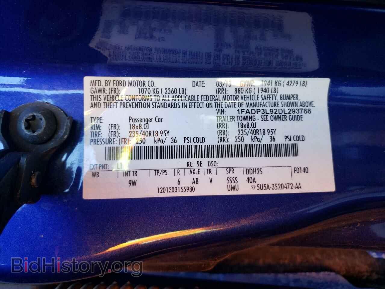 2013 FORD FOCUS - VIN: 1FADP3L92DL293788 - Фото 10