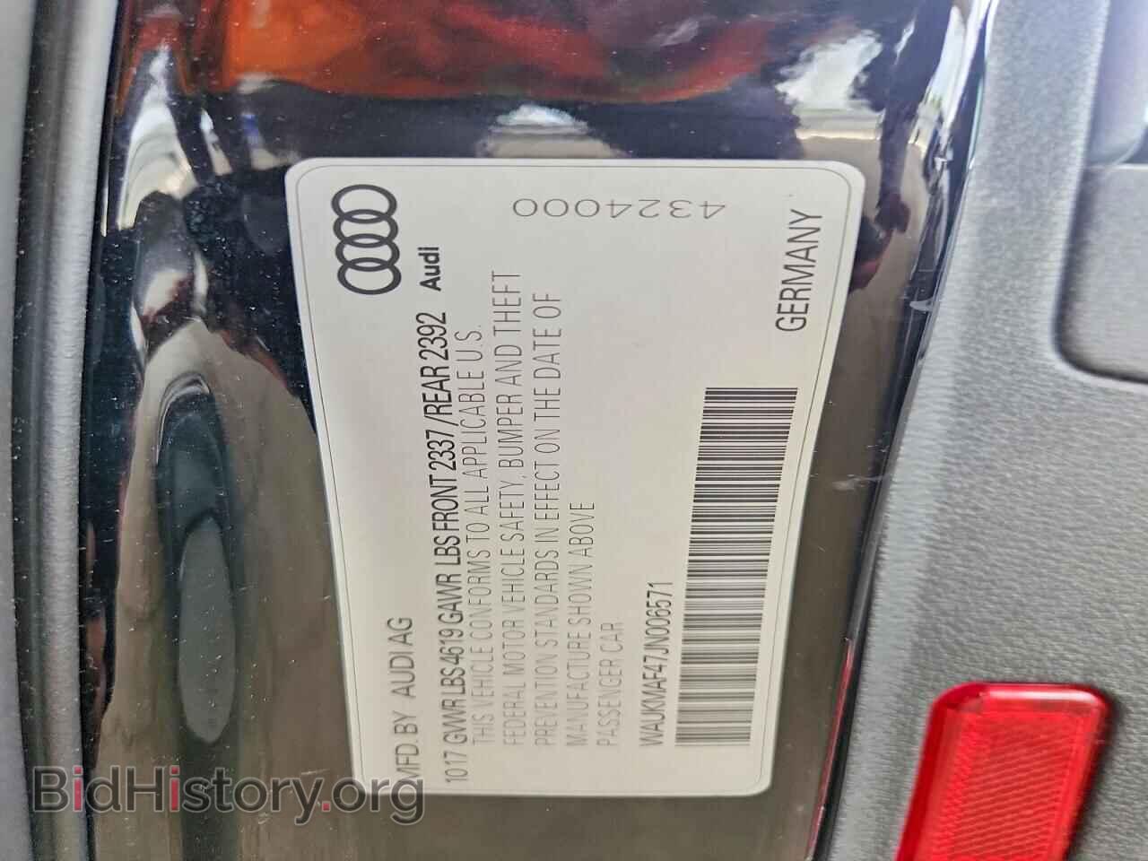 2018 AUDI A4 - VIN: WAUKMAF47JN006571 - Photo 12