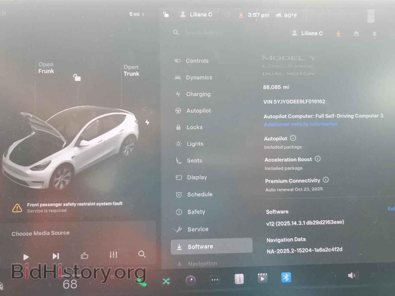2020 TESLA MODEL Y - VIN: 5YJYGDEE9LF019162 - Фото 9