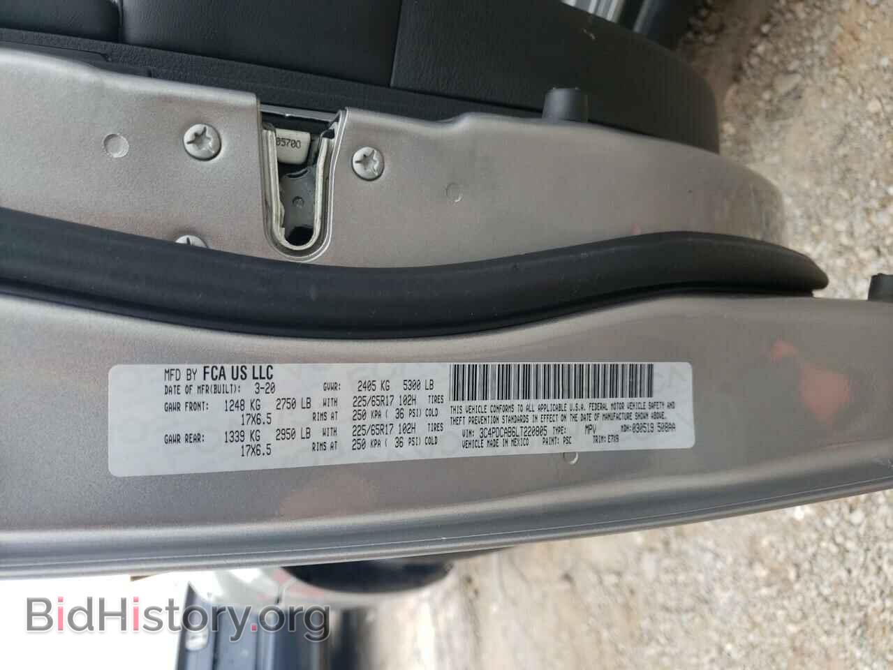 2020 DODGE JOURNEY - VIN: 3C4PDCAB6LT220805 - Фото 10