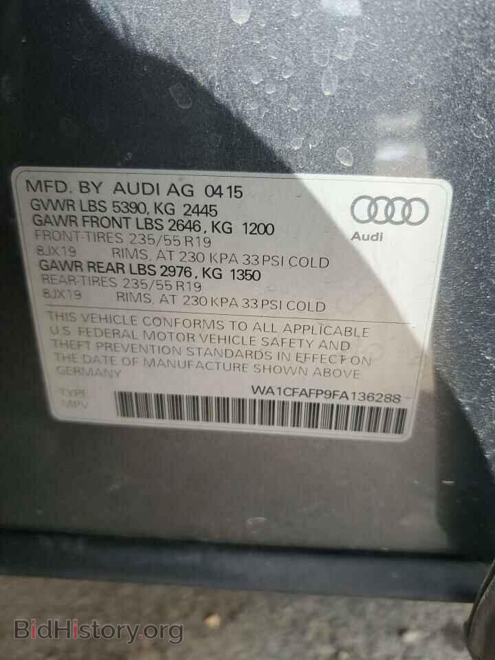 2015 AUDI Q5 - VIN: WA1CFAFP9FA136288 - Фото 14