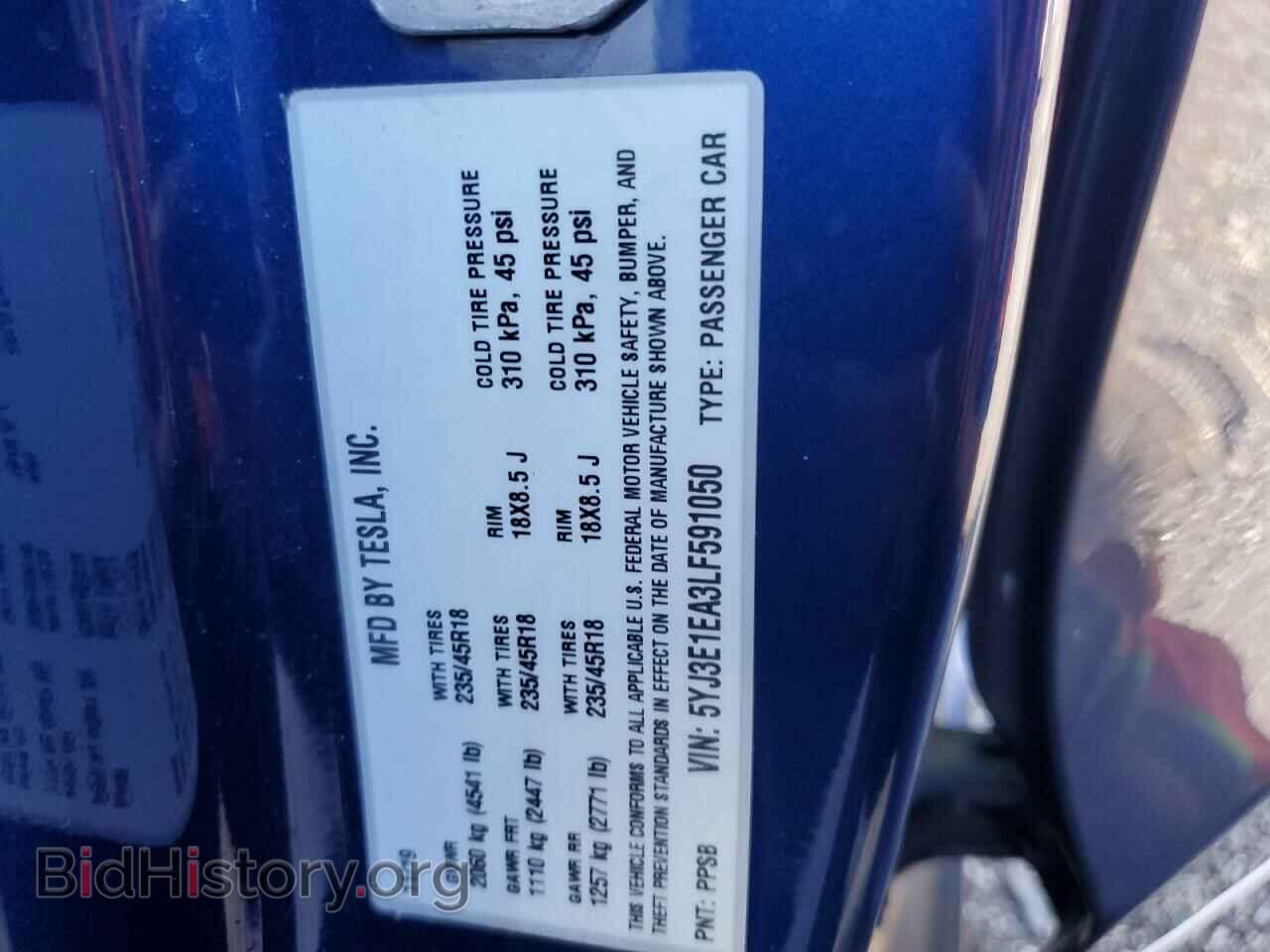 2020 TESLA MODEL 3 - VIN: 5YJ3E1EA3LF591050 - Photo 10