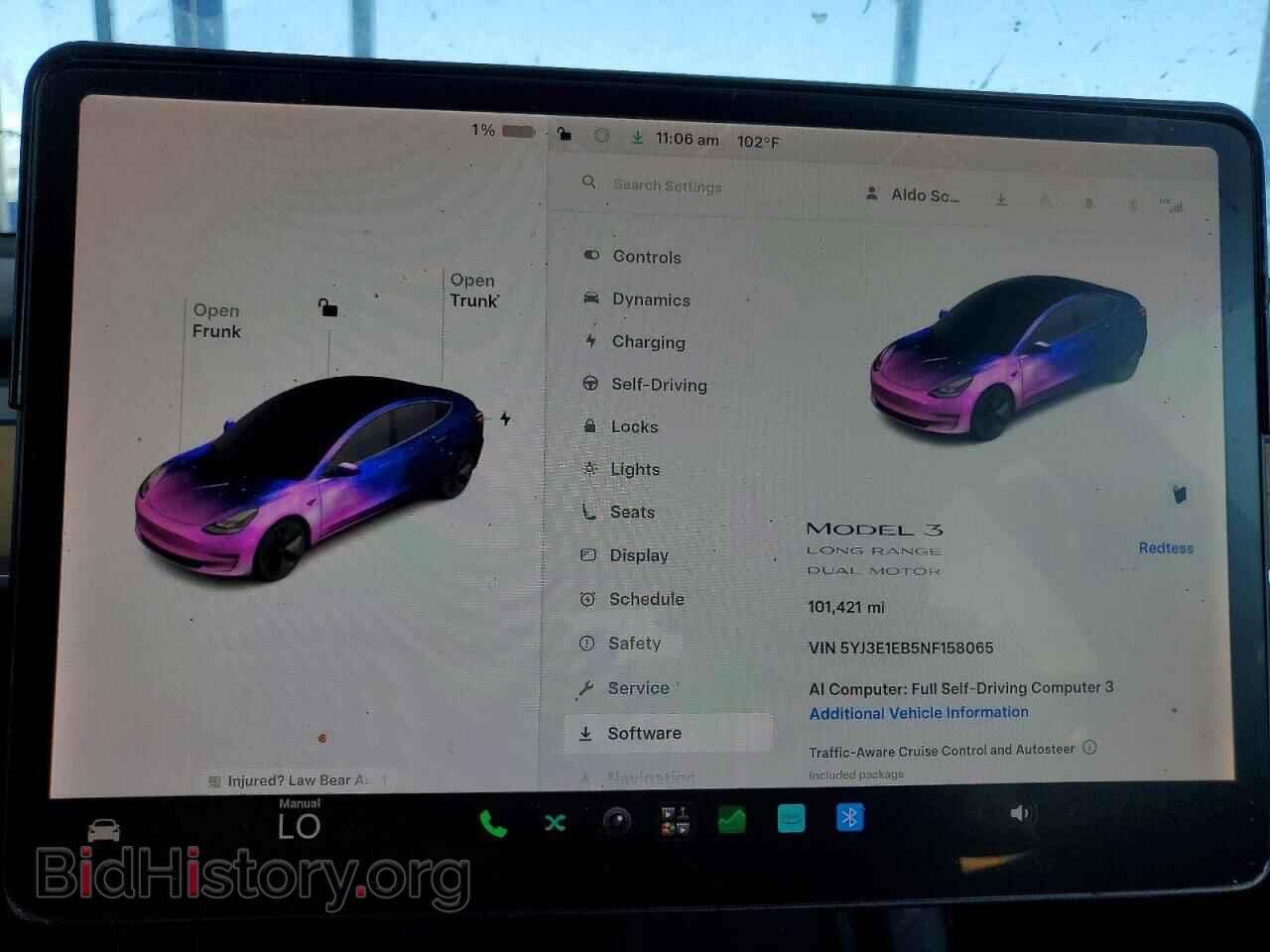 2022 TESLA MODEL 3 - VIN: 5YJ3E1EB5NF158065 - Фото 9