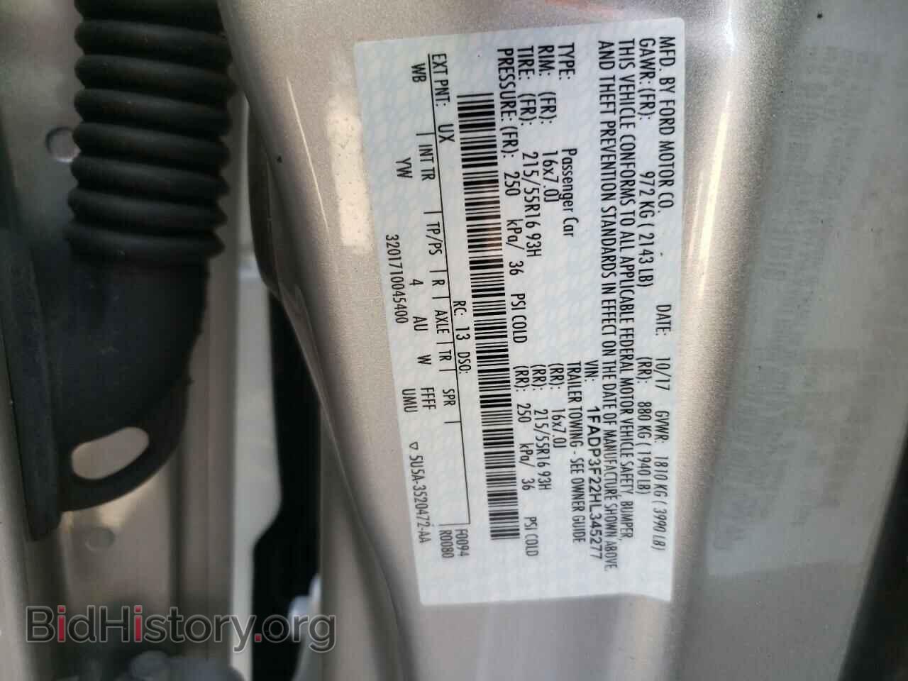 2017 FORD FOCUS - VIN: 1FADP3F22HL345277 - Фото 10