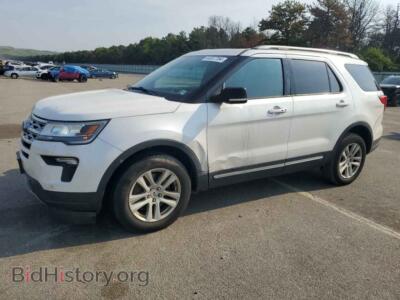 2019 Ford EXPLORER XLT, white — VIN 1FM5K8D84KGA48573, Copart