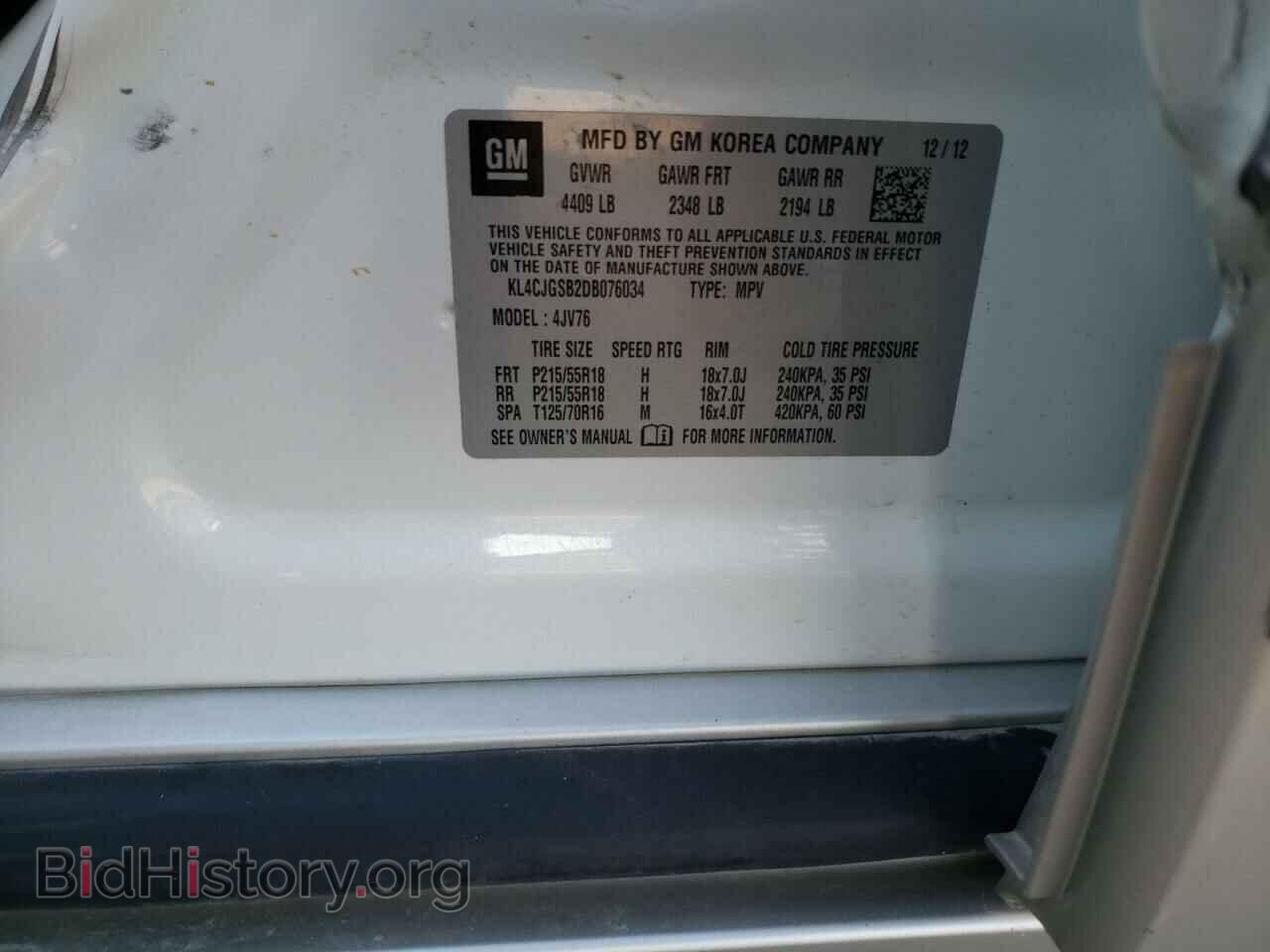 2013 BUICK ENCORE - VIN: KL4CJGSB2DB076034 - Photo 10