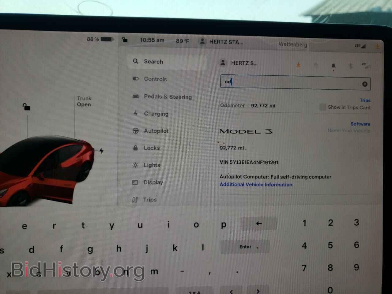 2022 TESLA MODEL 3 - VIN: 5YJ3E1EA4NF191291 - Фото 9