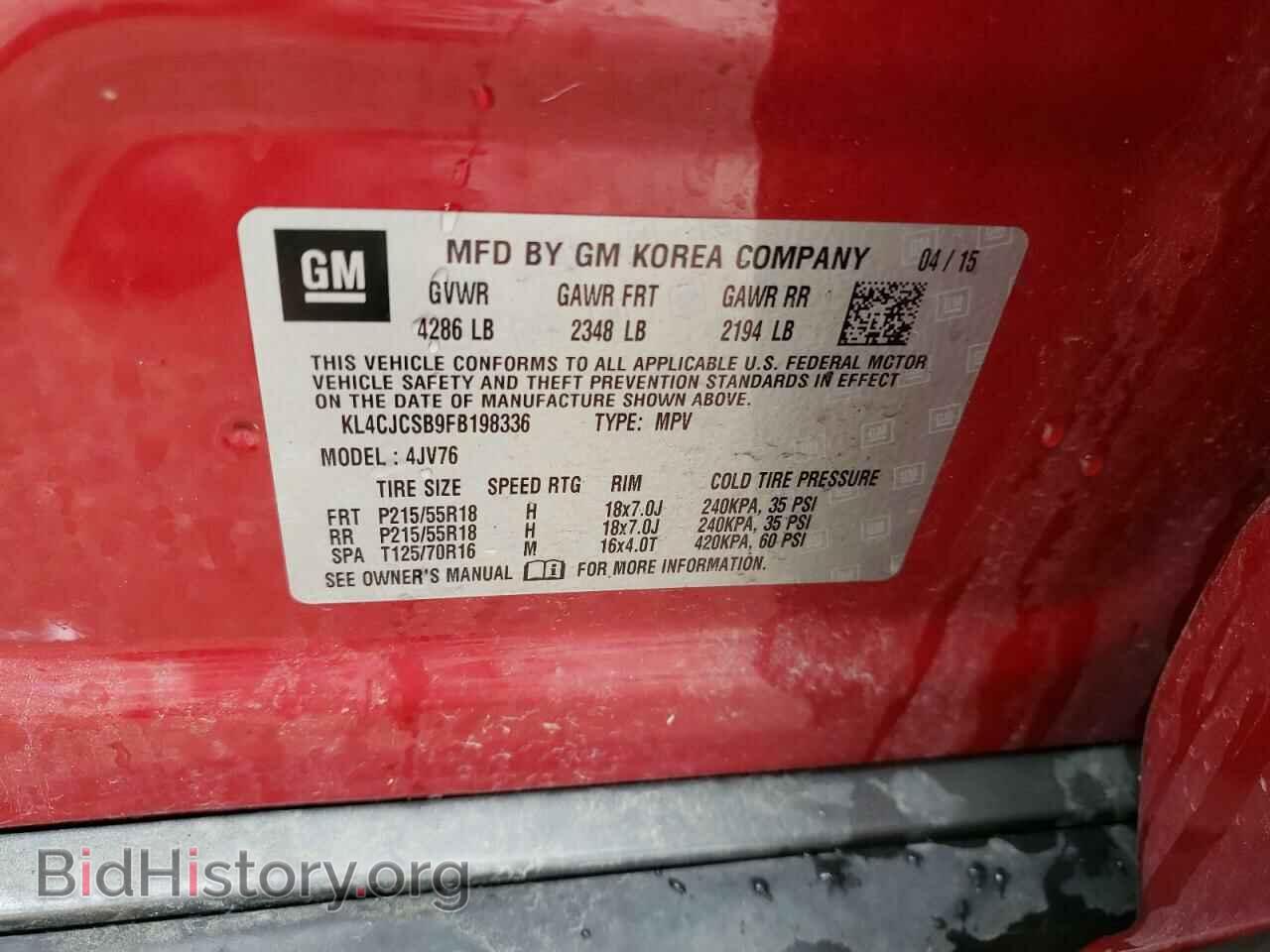 2015 BUICK ENCORE - VIN: KL4CJCSB9FB198336 - Photo 13