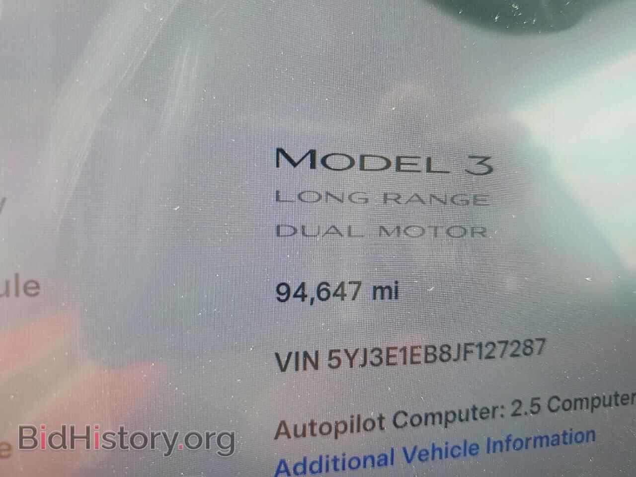 2018 TESLA MODEL 3 - VIN: 5YJ3E1EB8JF127287 - Photo 9