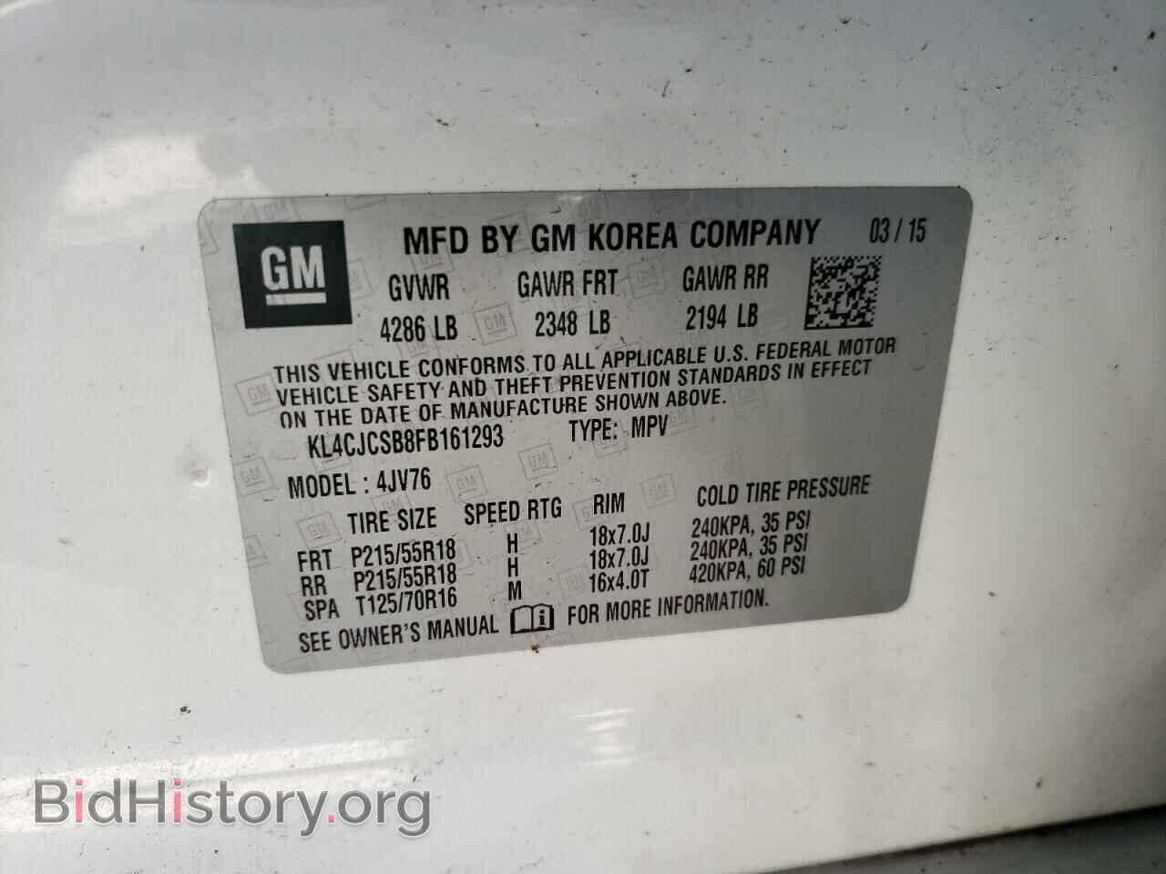 2015 BUICK ENCORE - VIN: KL4CJCSB8FB161293 - Photo 10