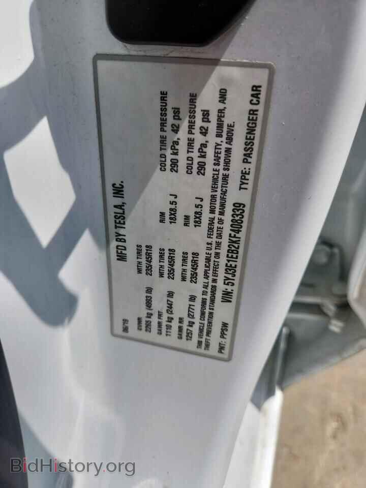 2019 TESLA MODEL 3 - VIN: 5YJ3E1EB2KF408339 - Photo 12