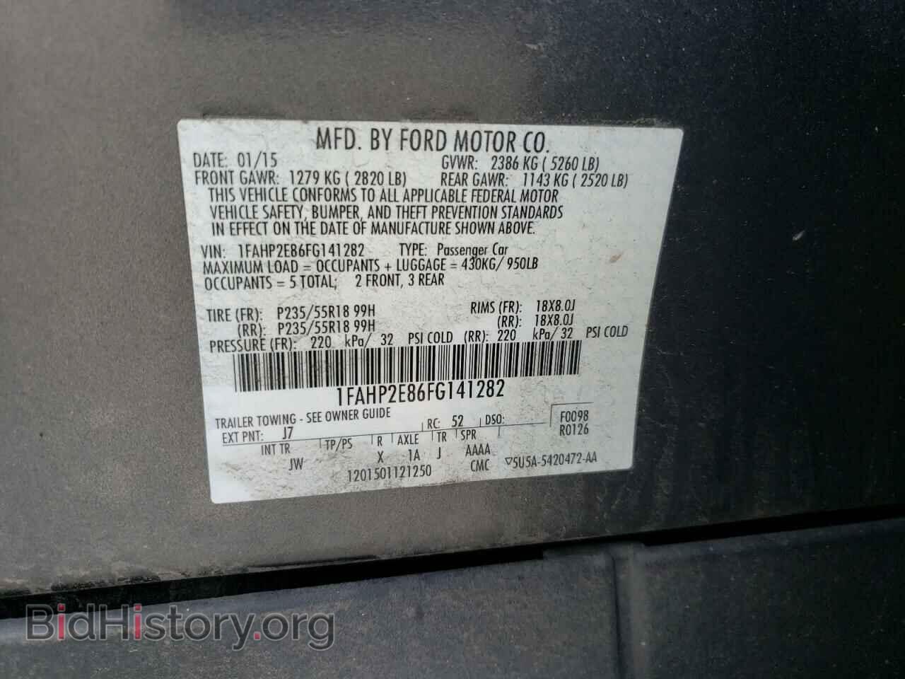 2015 FORD TAURUS - VIN: 1FAHP2E86FG141282 - Photo 10