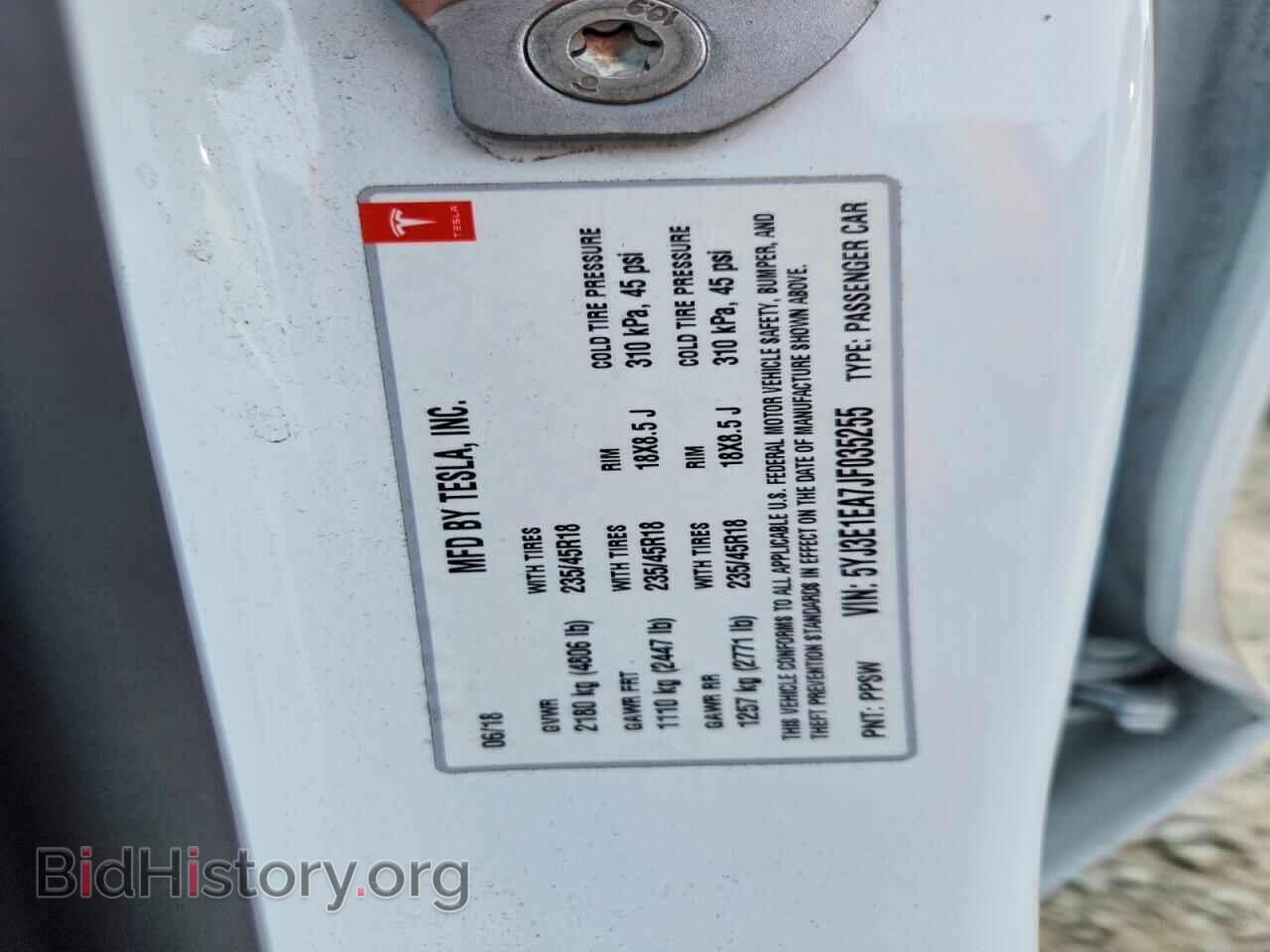 2018 TESLA MODEL 3 - VIN: 5YJ3E1EA7JF035255 - Photo 13