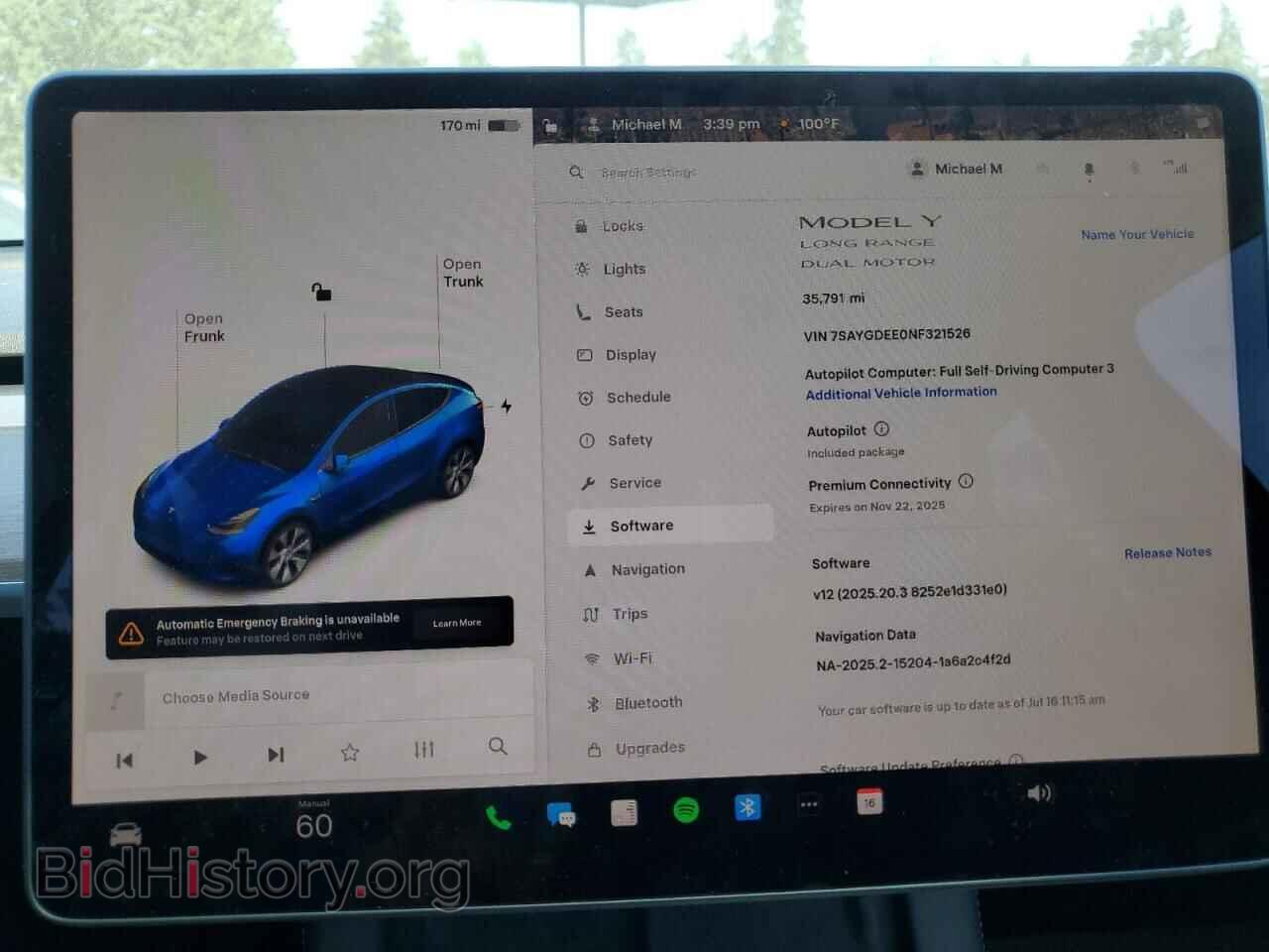 2022 TESLA MODEL Y - VIN: 7SAYGDEE0NF321526 - Фото 9