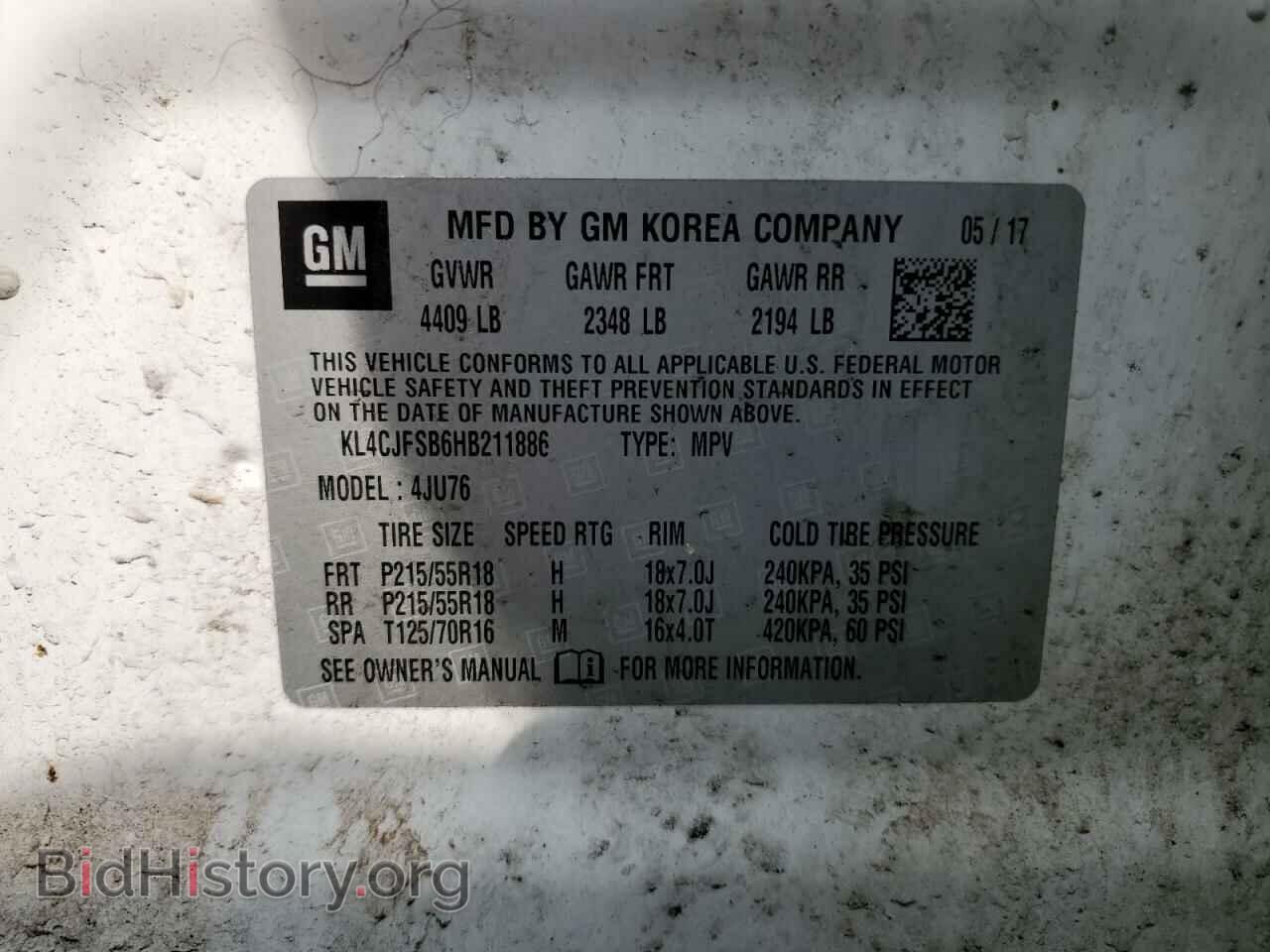2017 BUICK ENCORE - VIN: KL4CJFSB6HB211886 - Photo 12