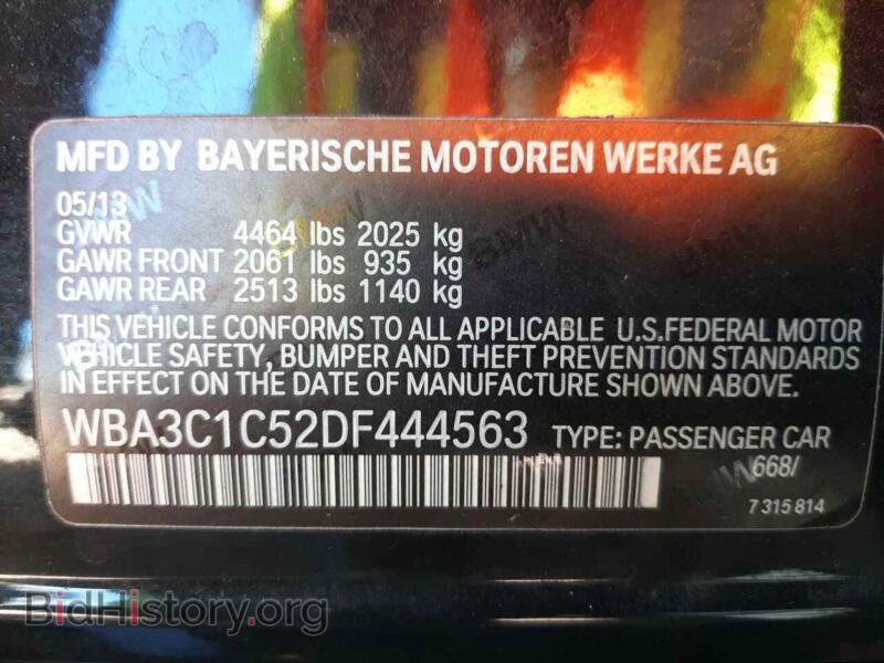2013 BMW 3 SERIES (VIN WBA3C1C52DF444563) — photo 10 of 10