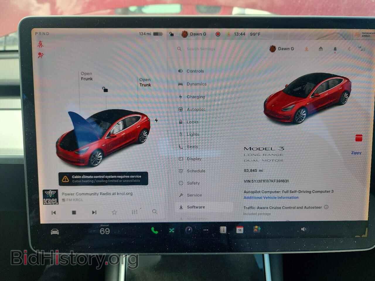 2019 TESLA MODEL 3 - VIN: 5YJ3E1EB7KF391831 - Фото 9