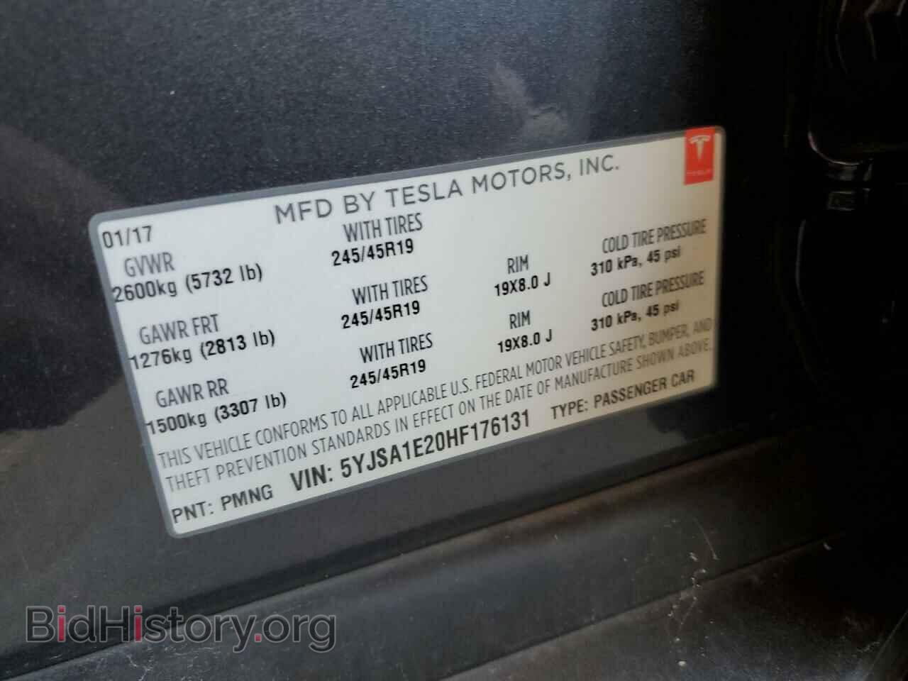 2017 TESLA MODEL S - VIN: 5YJSA1E20HF176131 - Фото 13